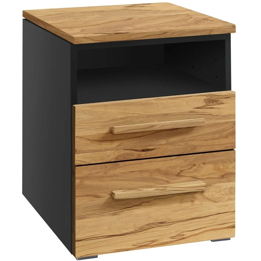 Hasena Nachttisch Reinhold Wildbuche Holz, MDF Massivholz B 45 H 55 cm