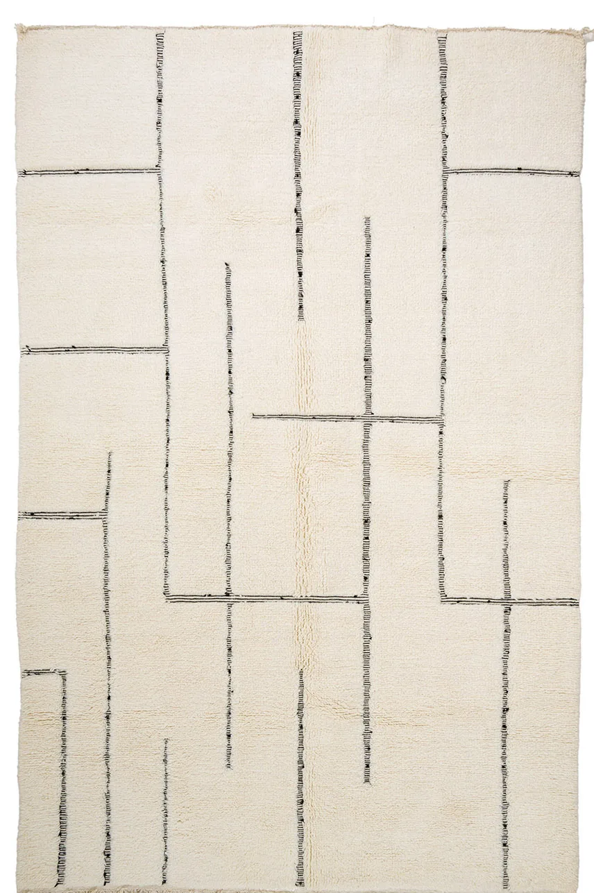 Kelim-teppe Marokkansk Beni Ourain 200 x 315 cm (Størrelse: 200 x 315 cm)