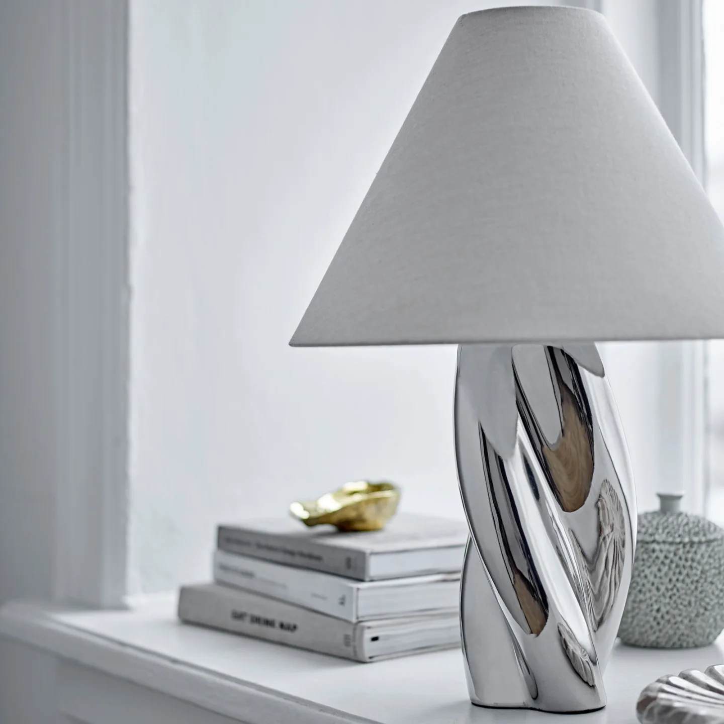 Bloomingville Silva Tischleuchte Ø35 cm Silber