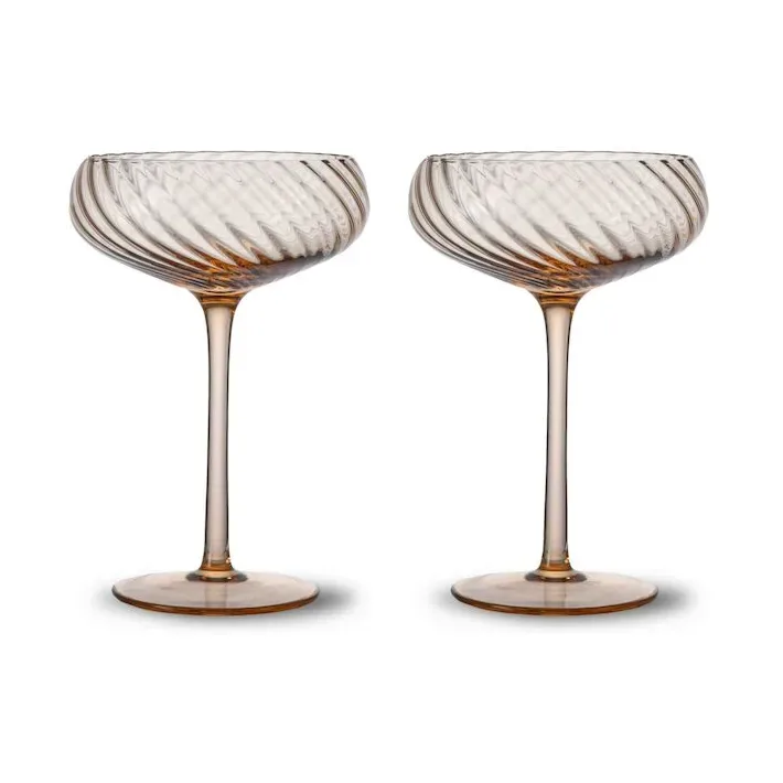 Byon Opacity Champagnerglas 30 cl 2er-Pack Pfirsich