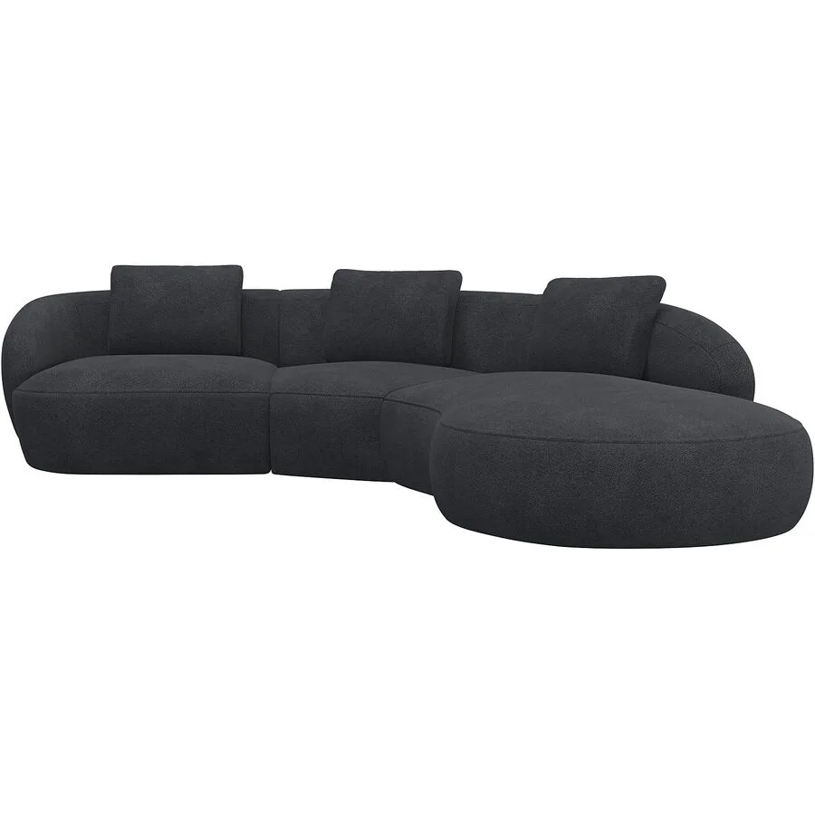 Ecksofa Koa Rechts Stoff Anthrazit B 281 T 225 cm