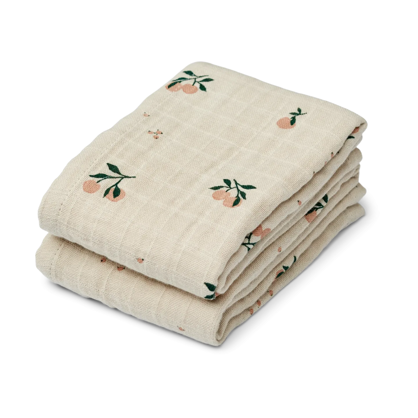 Liewood Lewis muslin Tuch 2er-Pack 65x65 cm Peach-Sea shell mix