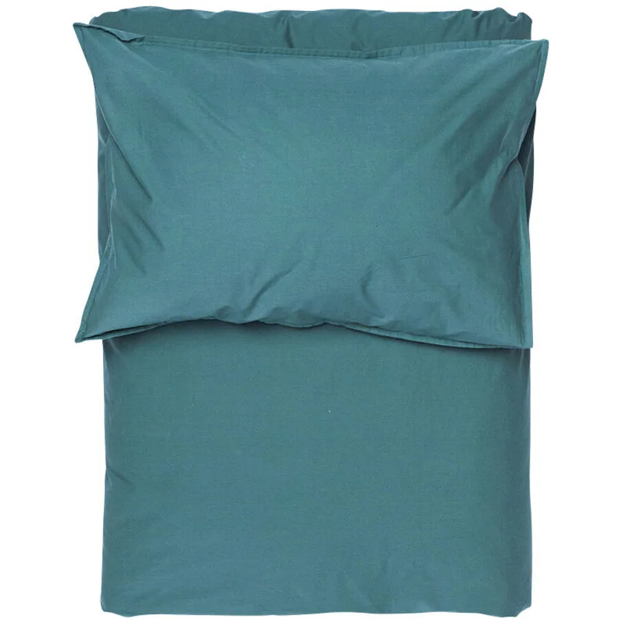 Lavie Kissenbezug Louise dunkelgrün Einfarbig Baumwolle B 50 T 70 cm - Material: Bio Baumwolle