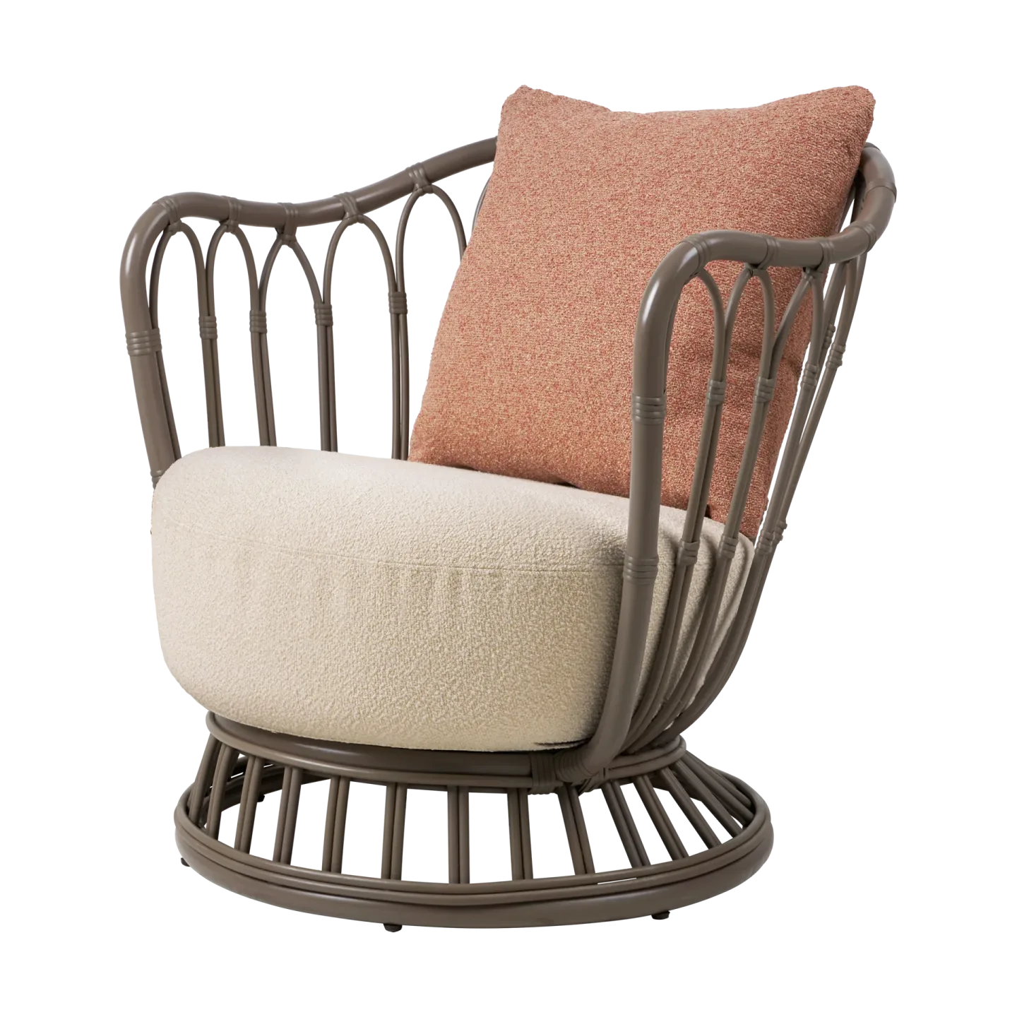 GUBI Grace Outdoor fåtölj Lorkey Limonta 41-44-mushroom gray