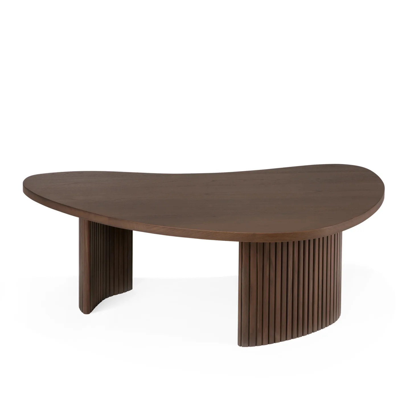 Ethnicraft - Boomerang Coffee Table - Varnished Teak - Brown - Pebble Shape 90 x 61 x 29 - Soffbord - Träfärgad - Trä