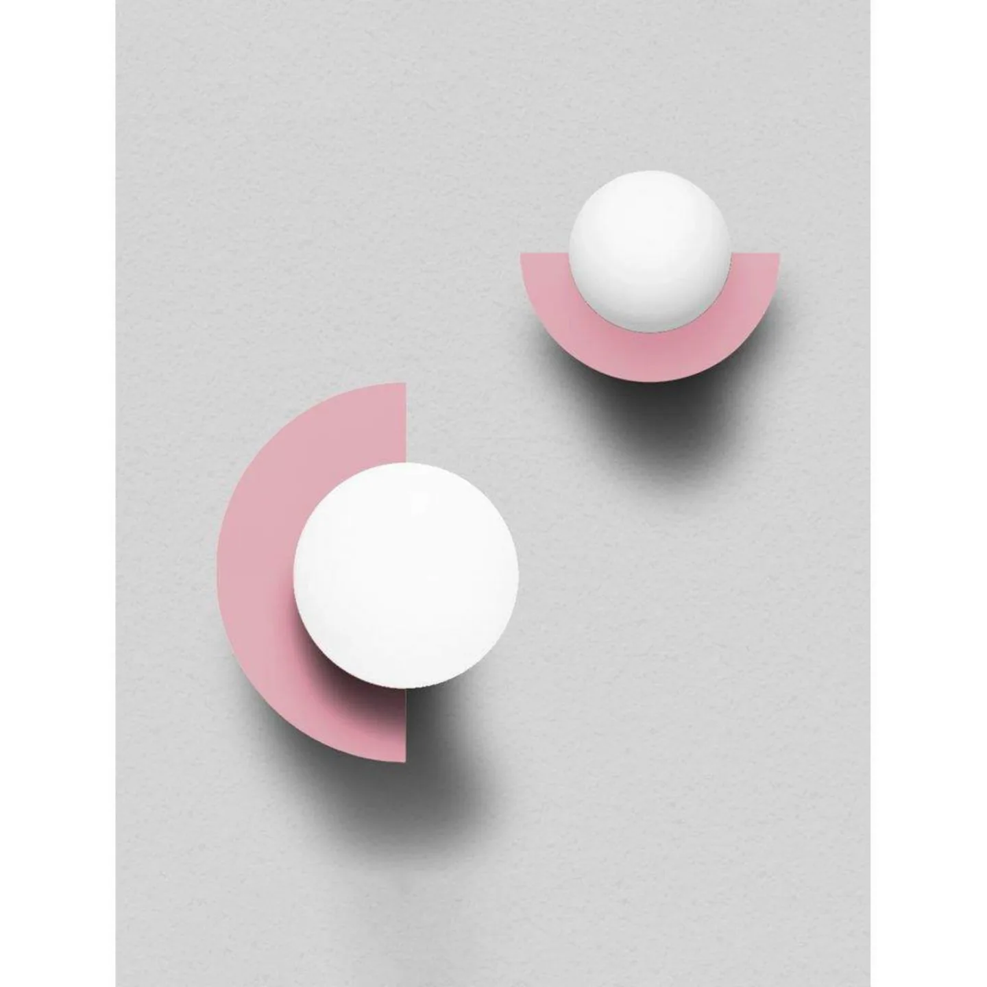 Candy Big Circle 180 L vägglampa, rosa - Swedish Ninja - Vardagsrum - Metall