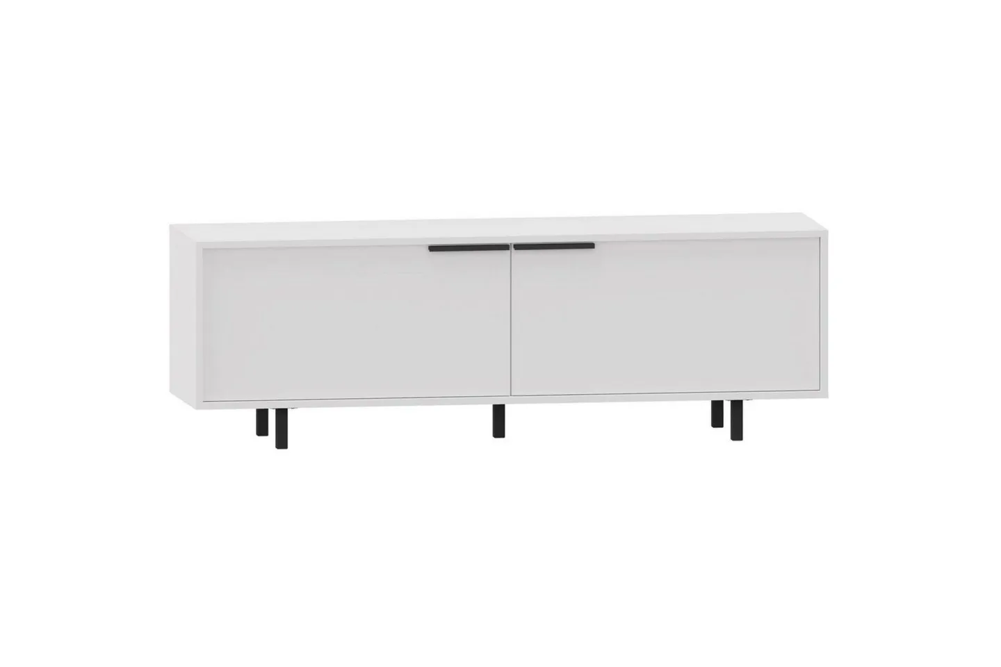Lowboard Alberto 150x38x50 cm, Vit - 150x38x50 cm, Vit