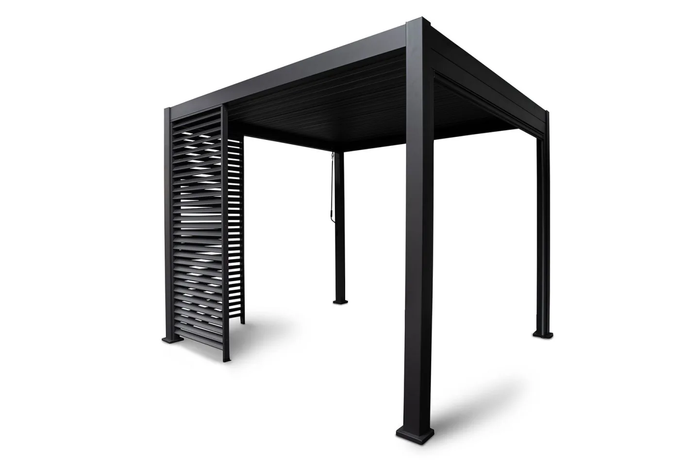 Paviljong vägg Mirador 93x235 cm Mör kgrå aluminium -