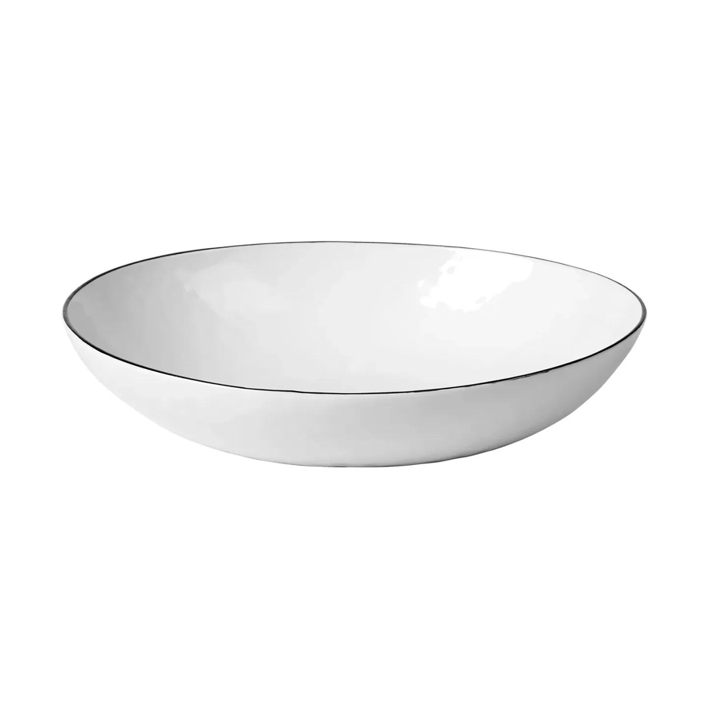Broste Copenhagen Salt Schale 23x19,5x5 cm White-black rim
