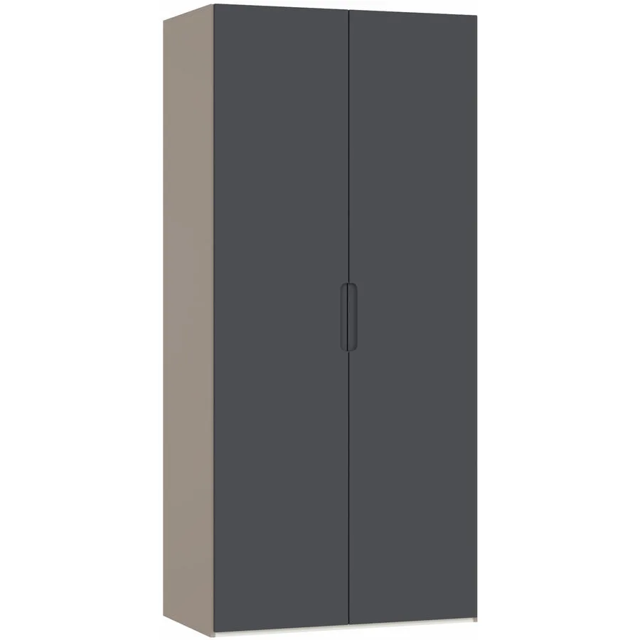 Kleiderschrank Arena Drehtüren schwarz Holzwerkstoff B 102 cm - Schweizer Möbelhersteller