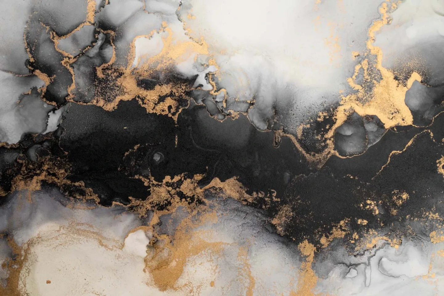 image LAND Canvas Gold Umspielt Schwarz | Schubiger Möbel