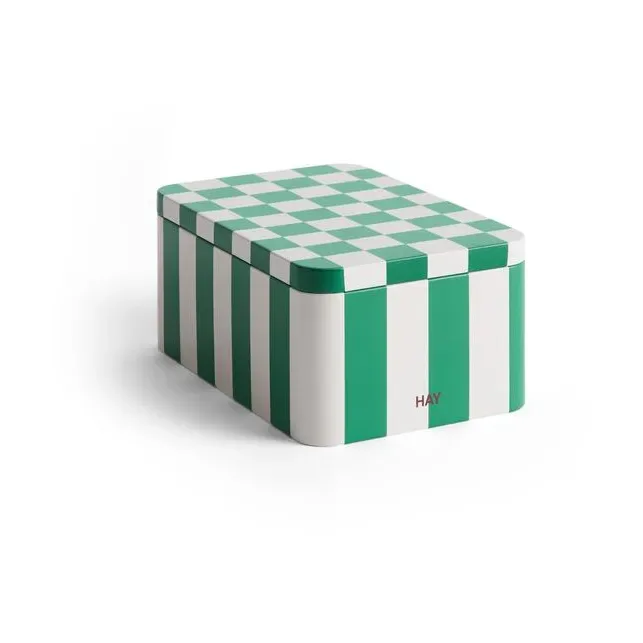 HAY Tin Container Verwahrungsdose small Green-off white