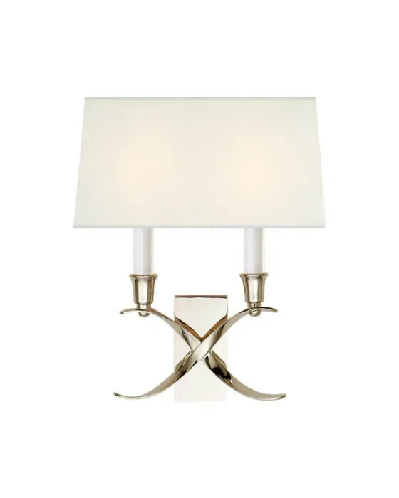 Cross Bouillotte Sconce Polished Nickel S