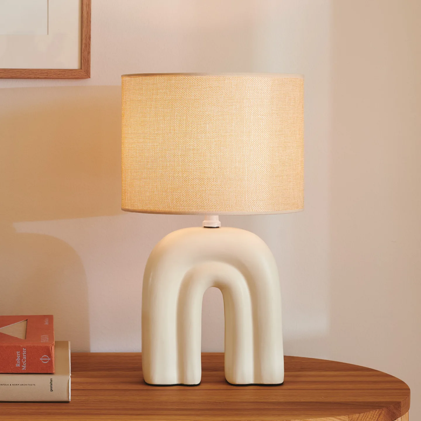 Haze Bordslampa Beige - Nordlux - Vardagsrum - Keramik - Med en ljuskälla