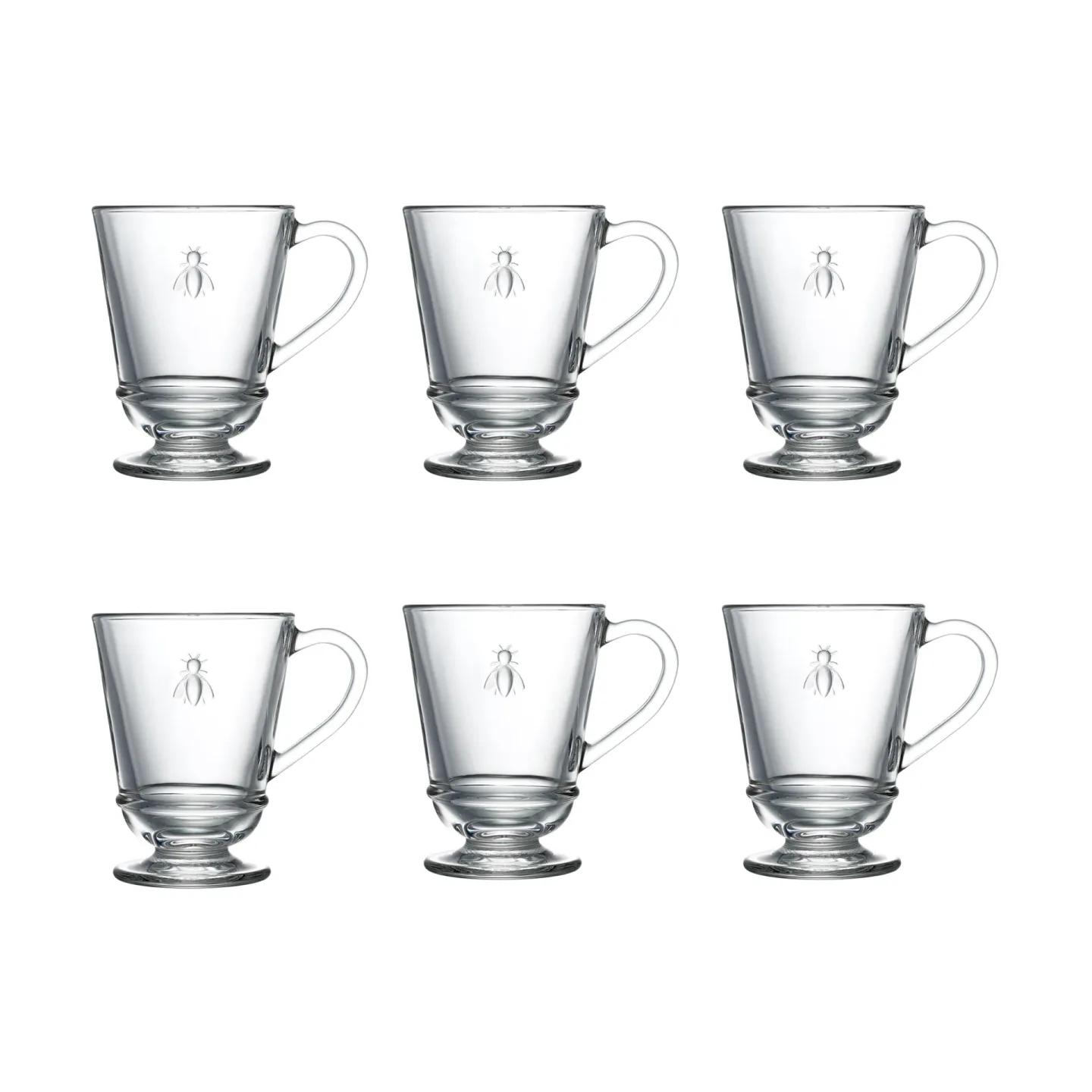 La Rochère Abeille Glas mit Henkel 28 cl 6er Pack Klar