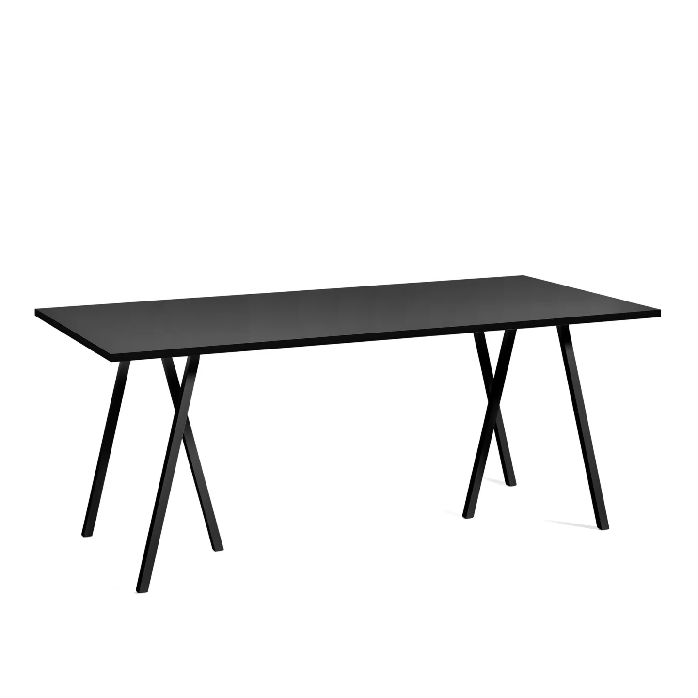 HAY - Loop Stand Table - Black - 180 x 87,5 cm - Matbord - Leif Jørgensen - Svart - Metall/Trä