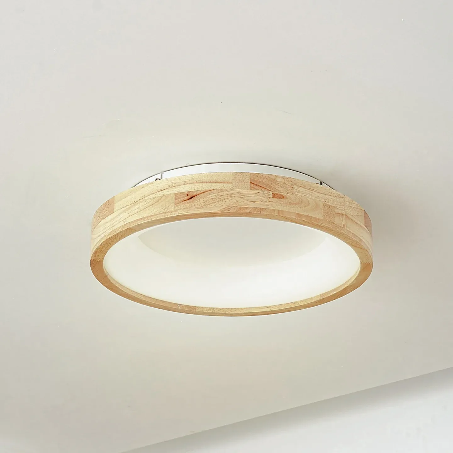 Samvel LED Deckenleuchte Ø40 Holz - Lucande - Esszimmer - Modern - Einflammig
