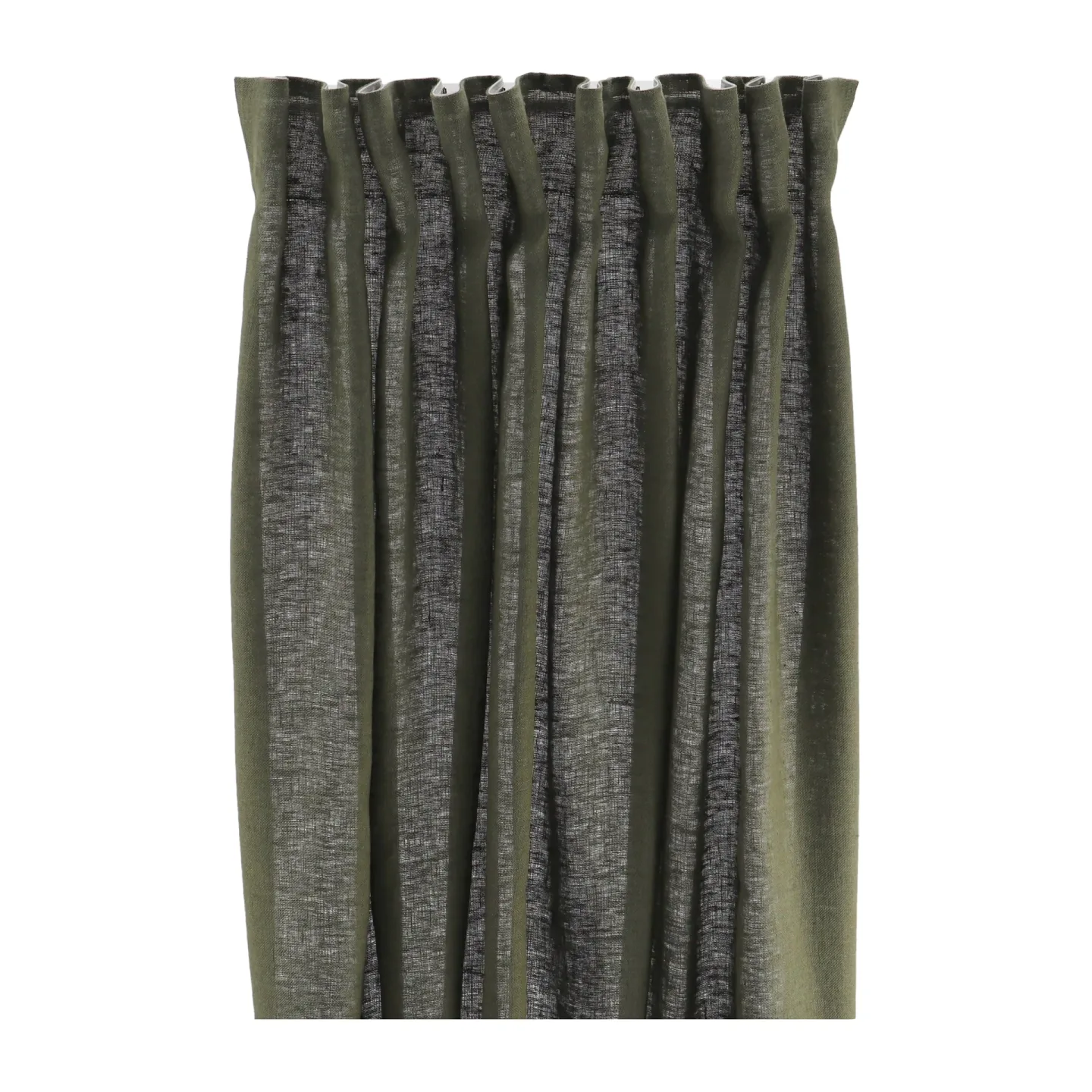 Scandi Living Tranquility Gardine mit Multiband 139 x 250cm Forest green