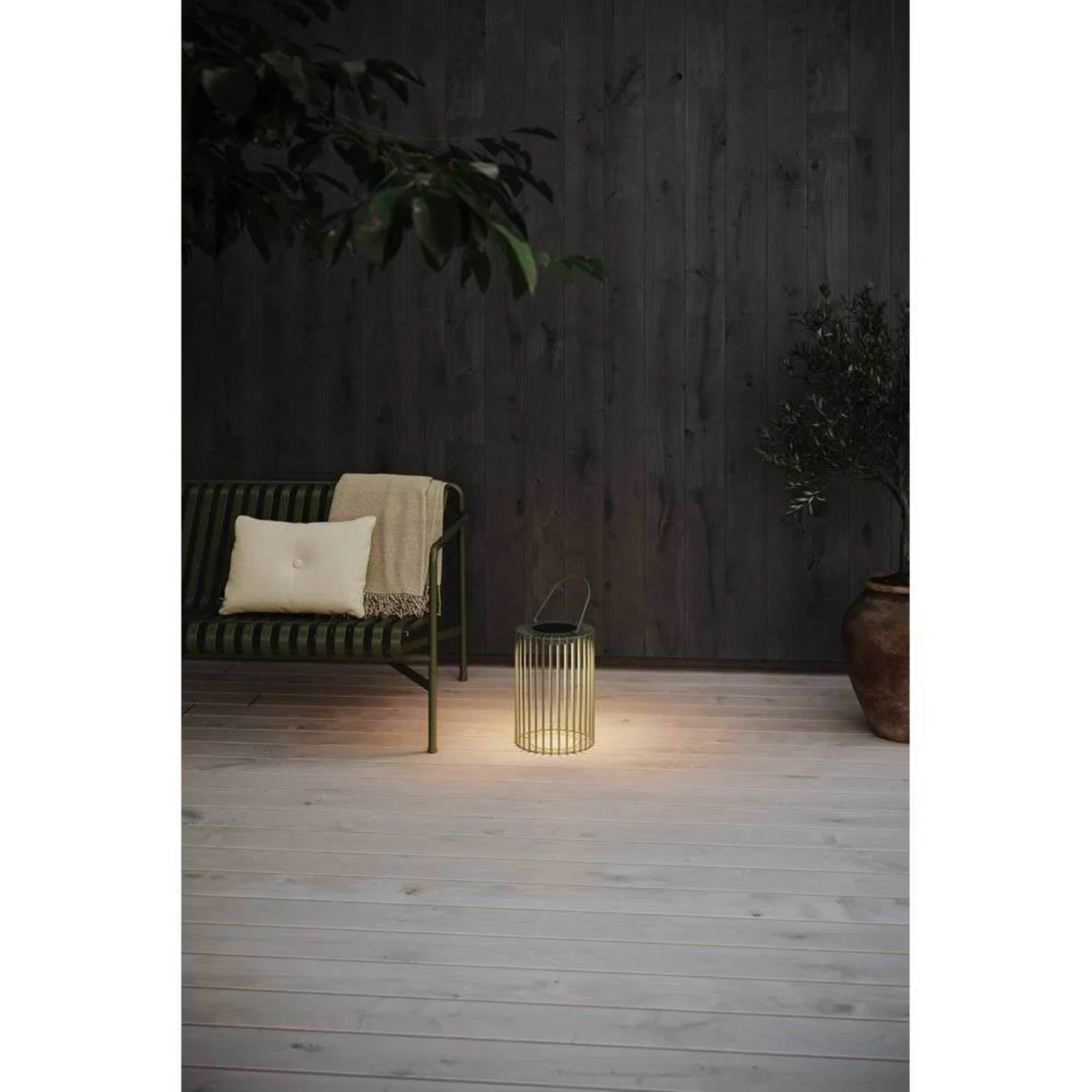 Cavia Solar-Außenleuchte, IP44, grün - Markslöjd - Terrasse - Metall - Laterne