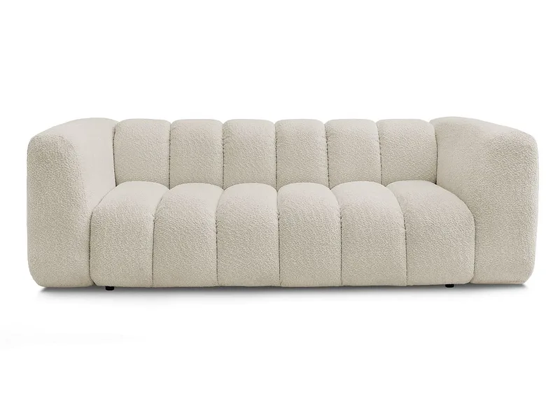 3er Sofa BOBOCHIC TALIA Boucle-Stoff beige