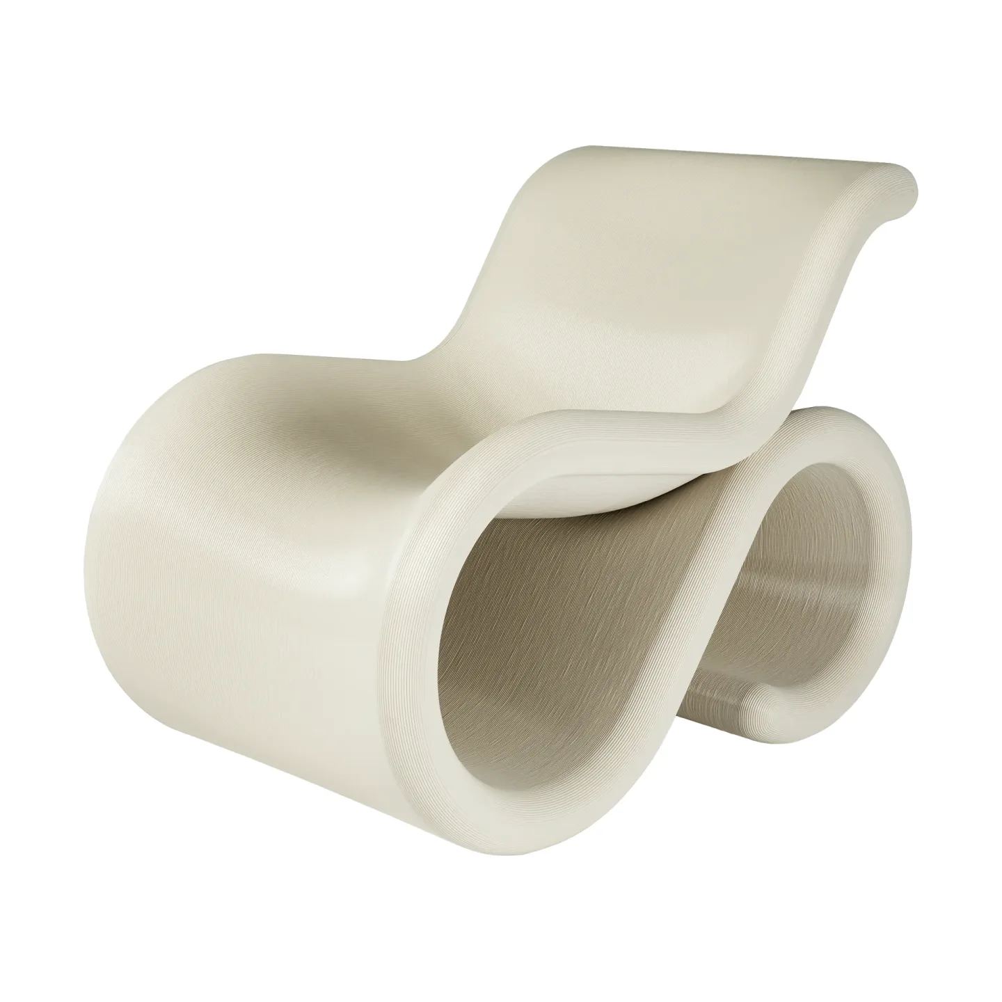 Crème Atelier Éclair chair Loungesessel Creme