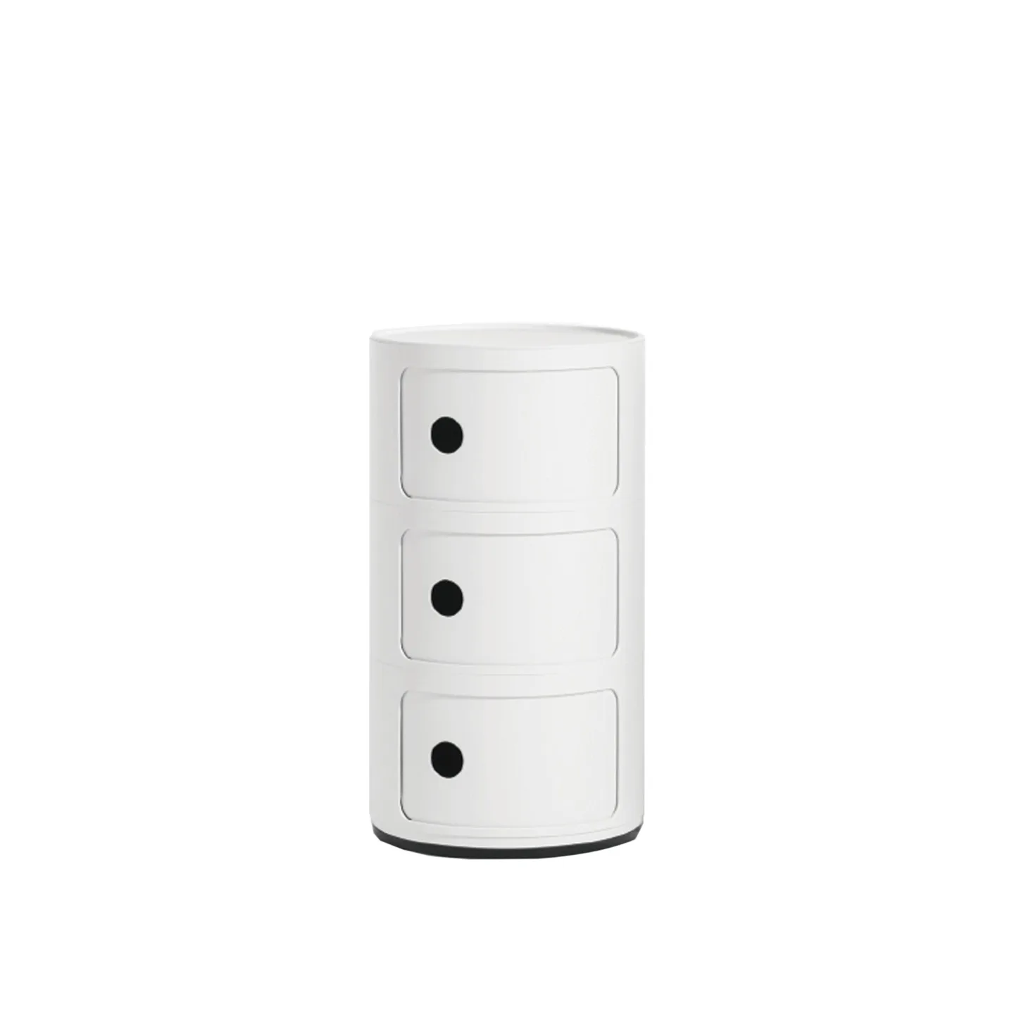 Kartell - Componibili 4988 Mat White, 3 Compartments - Hurtsar - Anna Castelli Ferrieri - Vit - Plast
