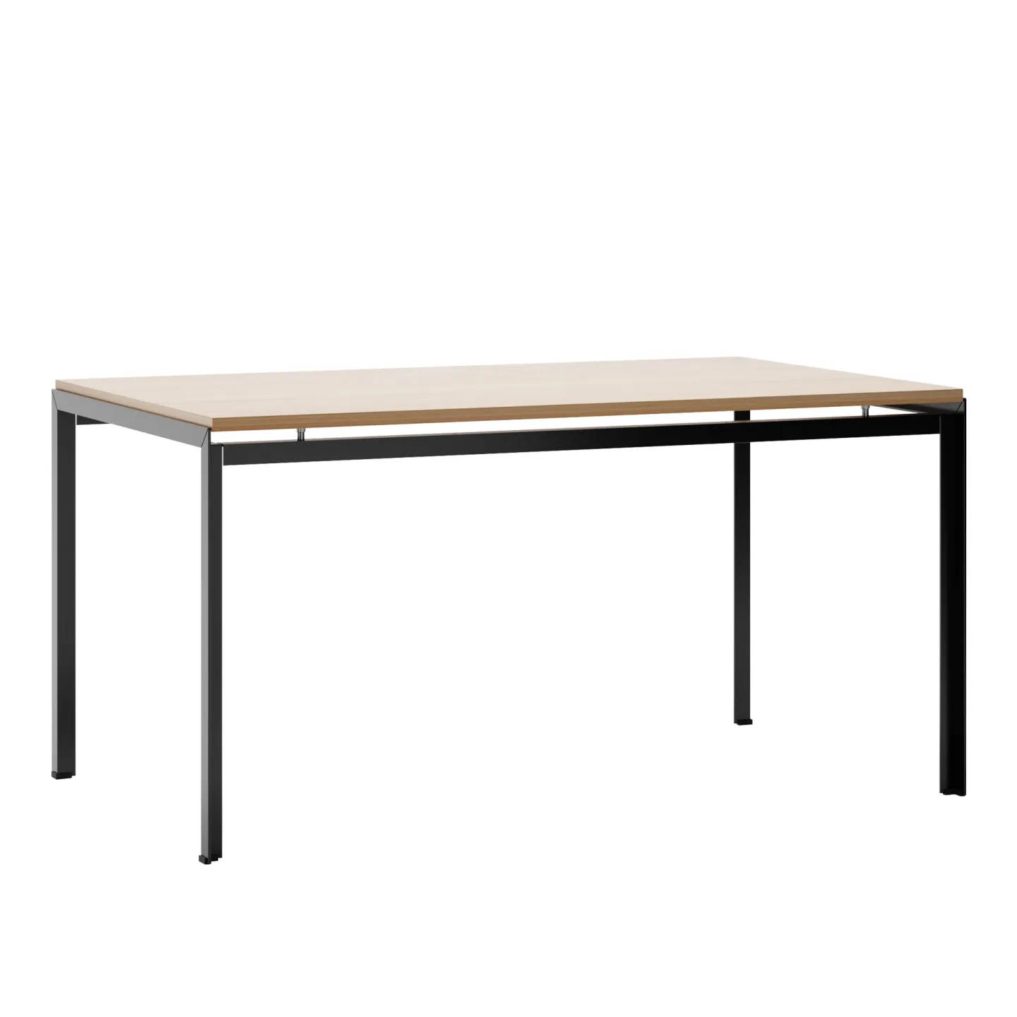 Carl Hansen - PK52A - Skrivbord, Klarlackad Ek, Svart pulverlack - Skrivbord - Poul Kjærholm - Träfärgad - Metall/Trä
