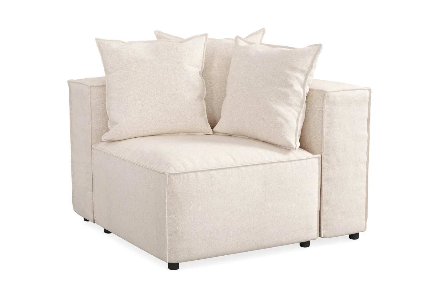 Cubo 1-sits Högermodul i Tyg 108 cm bred - Beige