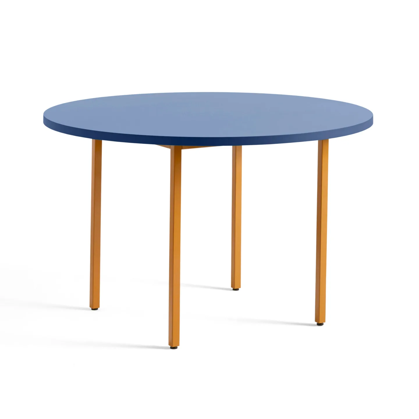 HAY - Two-Colour Table Round 120 Blue / Ochre - Matbord - Muller Van Severen - Brun,Blå - Metall