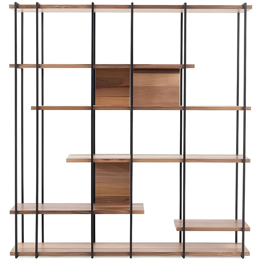 Bücherregal Yemek Walnuss Melaninbeschichtete Mischholz (Spanplatte) B 170 H 180 cm