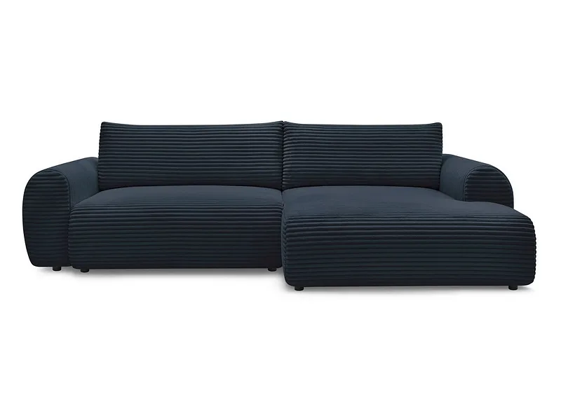 Ecksofa BOBOCHIC LUCIEN Cord-Stoff dunkelblau