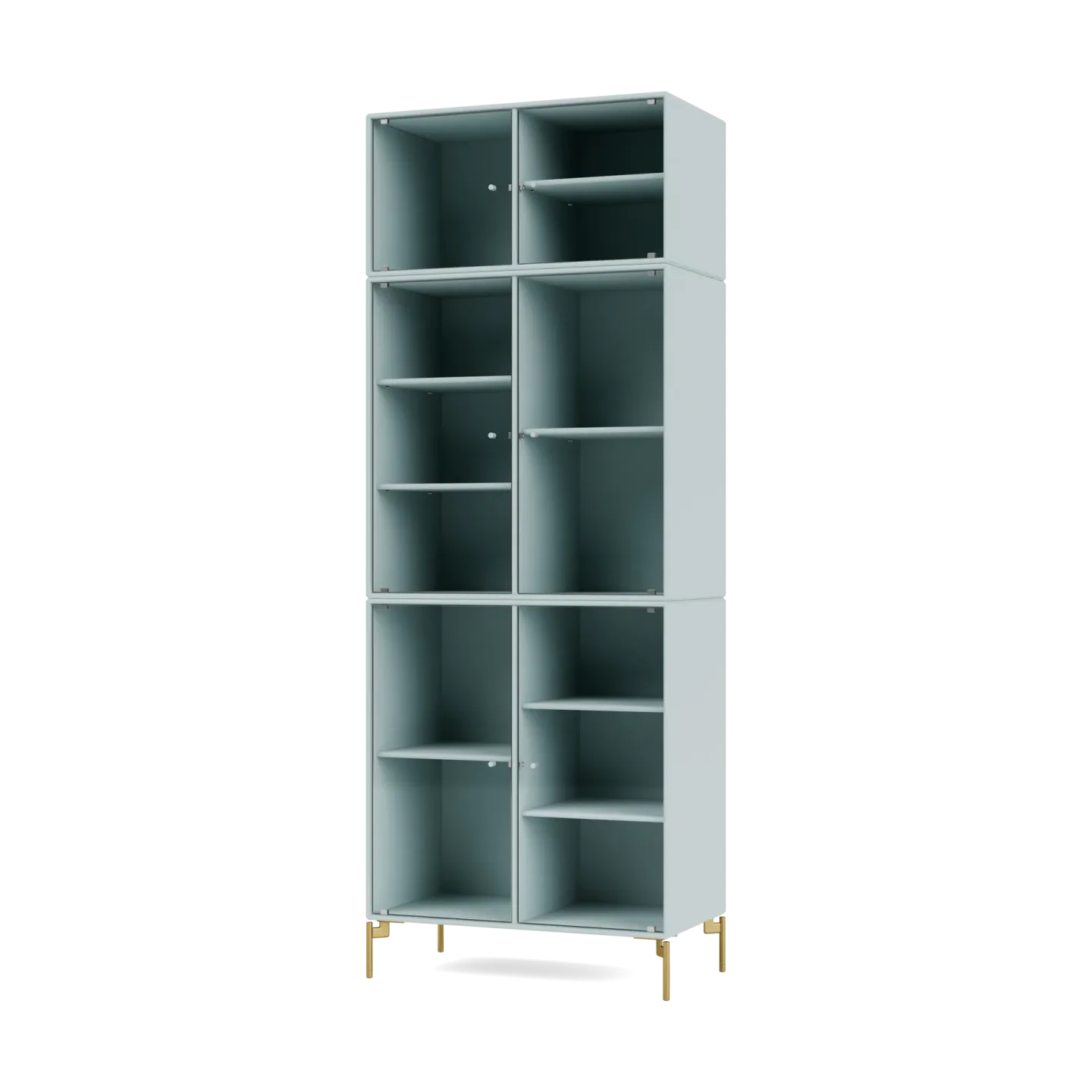 Montana Ripple IV Vitrinenschrank 69,6x187,2x38 cm Flint-Beine brass