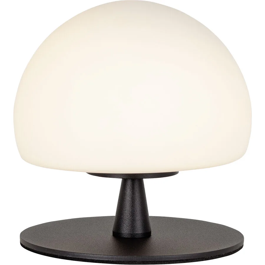 Tischlampe Liana Schwarz Glas/Messing 15 cm 15 cm - Material: Messing/Glas - LED - Lichtfarbe: Warmweiss - LED Energiesparlampen