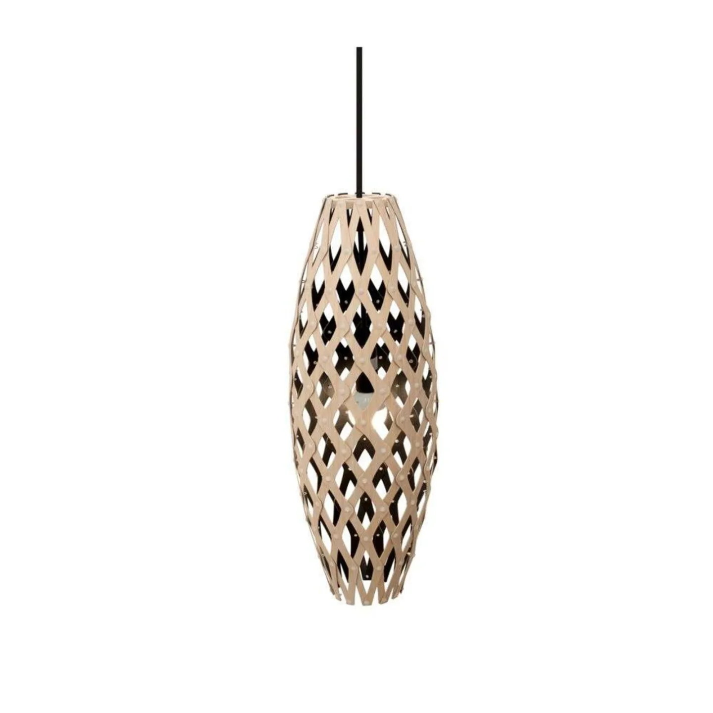 Hinaki Pendel H50 Svart 1 Side - David Trubridge - Stue - Bambus