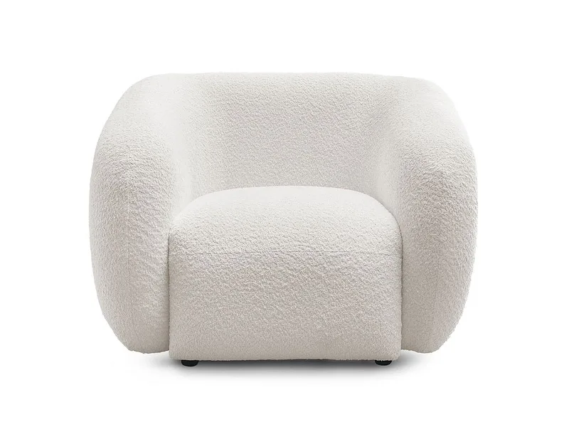 Sessel BOBOCHIC CELINE Boucle-Stoff weiss