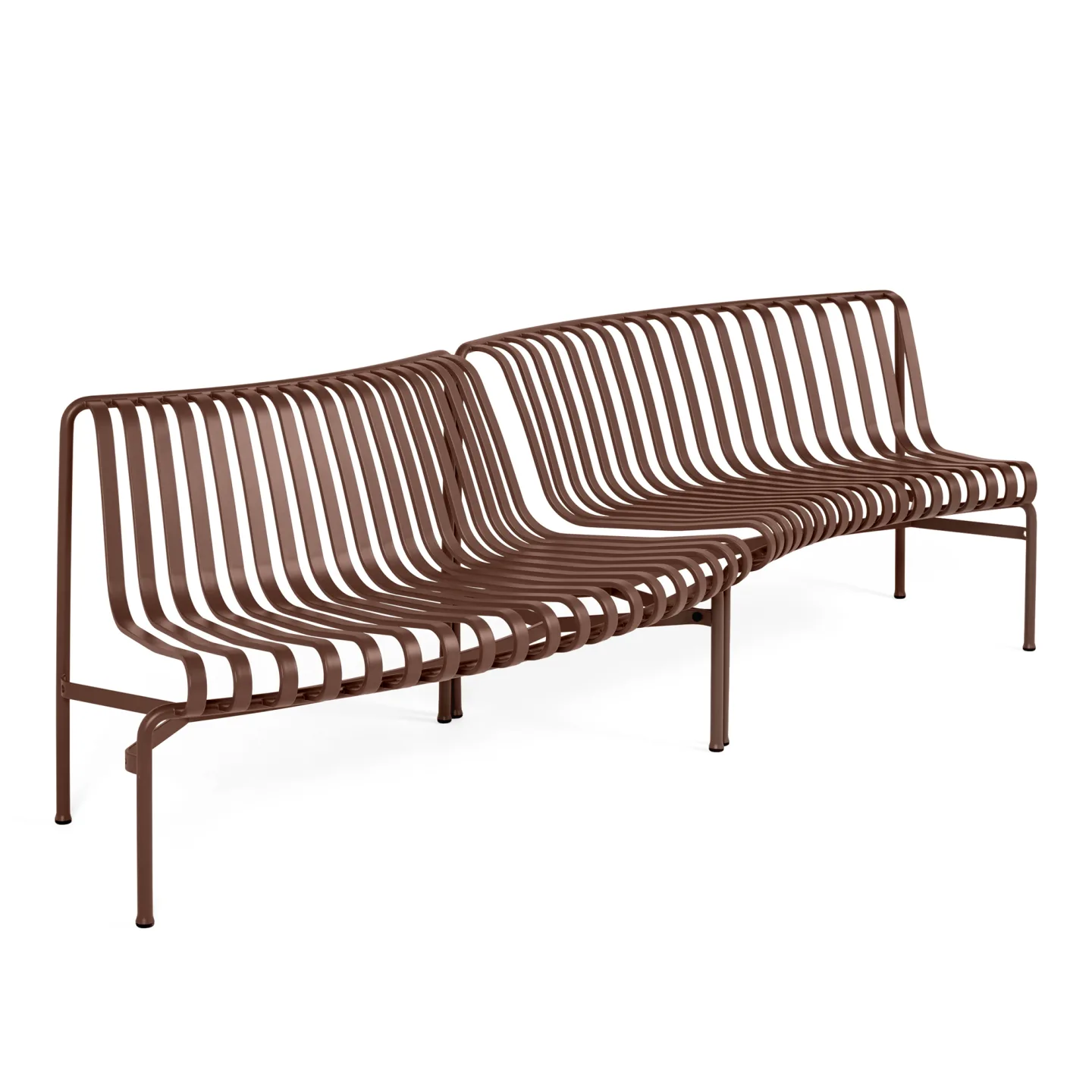HAY - Palissade Park Dining Bench In/Out starter set, Set of 2 - Iron Red - Trädgårdsbänkar - Ronan & Erwan Bouroullec - Röd - Metall
