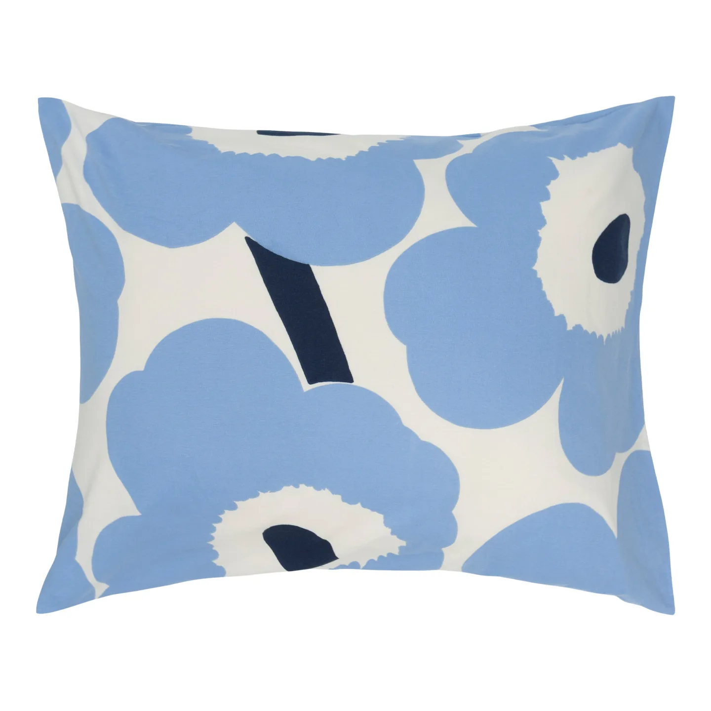 Marimekko - Unikko Jersey Pc 50 x 60 cm Off White Lt.Blue Navy - Örngott - Maija Isola