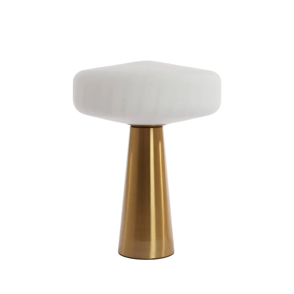Light & Living - Pleat 53cm - Bordslampa - Guld/vit