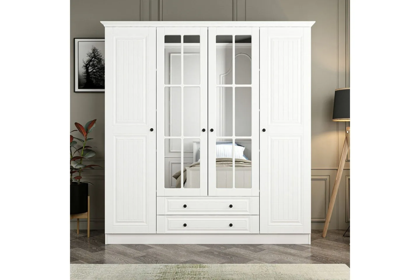 Fruitland Garderob 180 cm - Vit