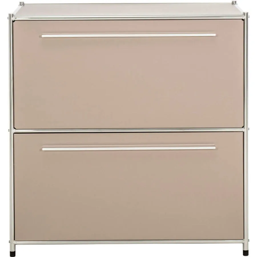 Regal Cubo Braun/Grau Metall 77 cm 80 cm 40 cm - Farbe: taupe - Möbel Konfigurator: Traummöbel individuell zusammenstellen