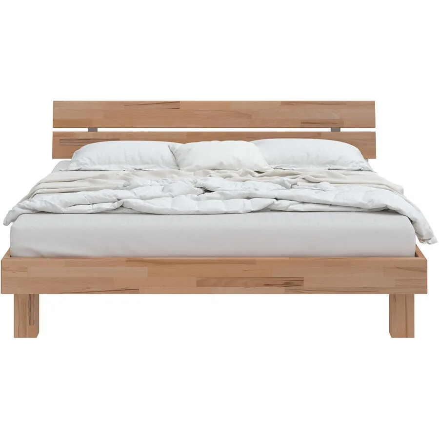 Modular Bett Weaver Braun Holz 120 x 200 cm - Farbe: Kernbuche