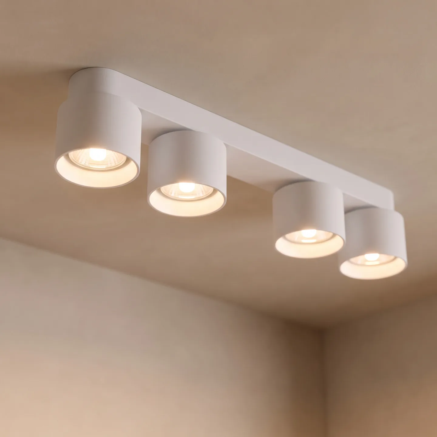 Pitcher Downlight, weiß/silber, 4-flg., Metall - Nordlux - Flurbereich - Modern - Mehrflammig