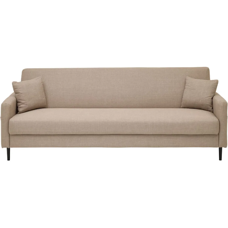 Bettsofa Faris greige Polyester/Metall B 221 T 85 cm