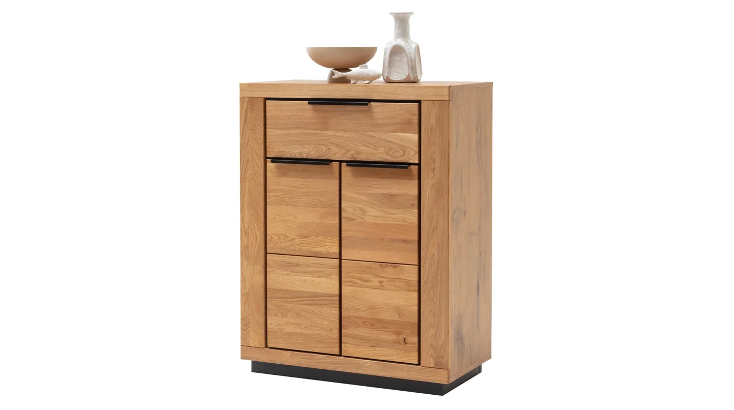 Garderobenkommode Wildeiche massiv geölt - 80 x 40 cm - GRENO