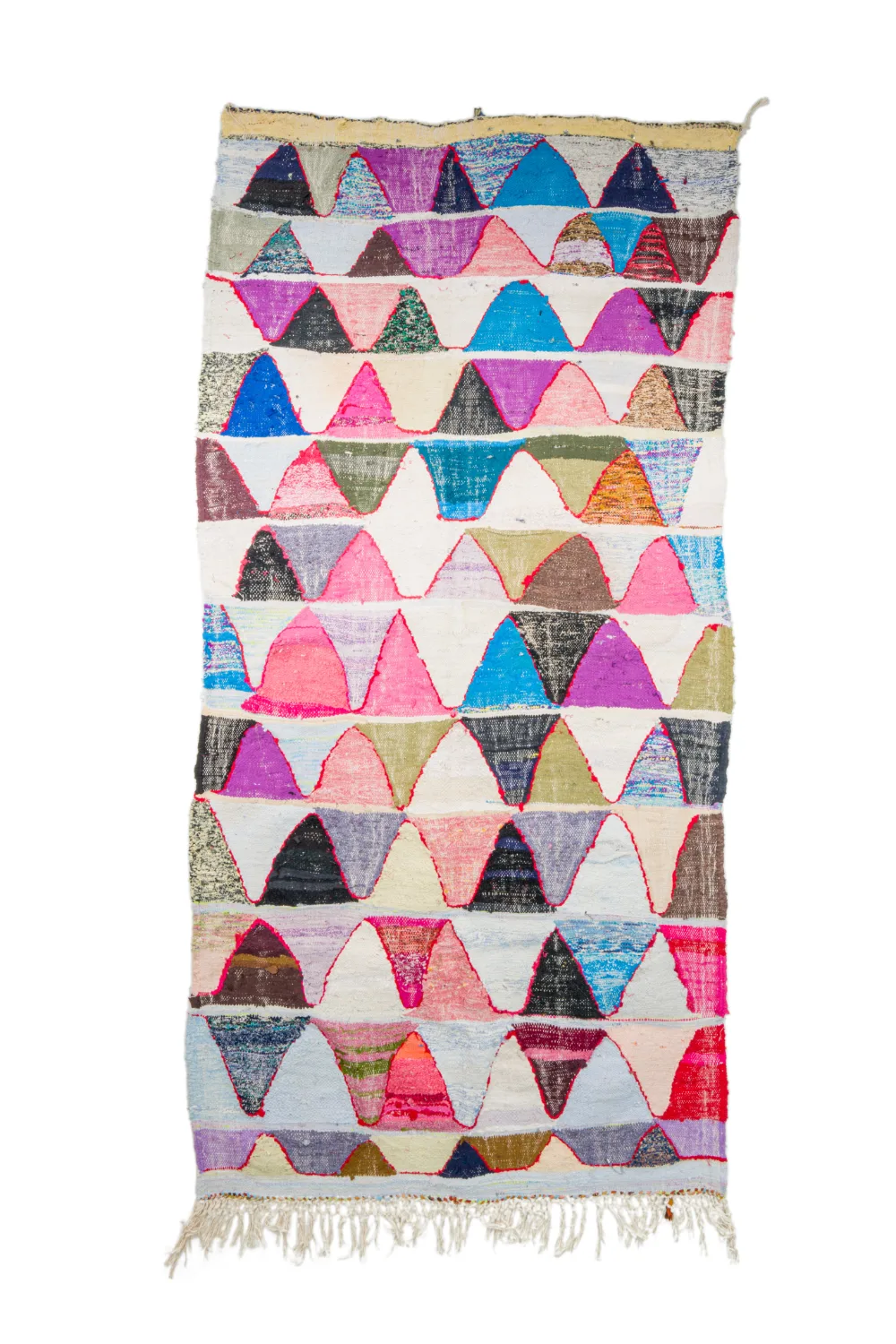 Marokkansk Boucherouite-teppe 135 x 275 cm (Størrelse: 135 x 275 cm)