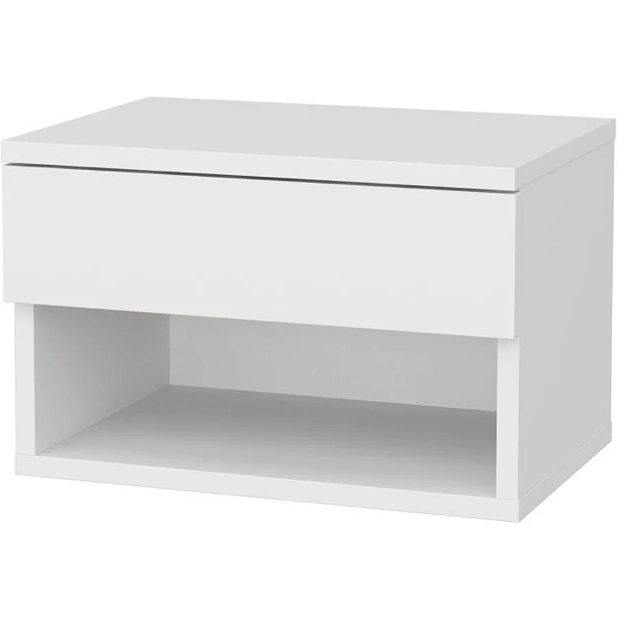 Nachttisch Uyumak weiss Melaminbeschichtete Spanplatte B 44.6 cm H 31.9 cm