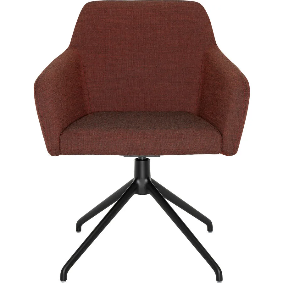 Stuhl Willisau Pendola Stoff rot drehbar höhenverstellbar - Farbe: Rot, Schwarz - Material: Metall