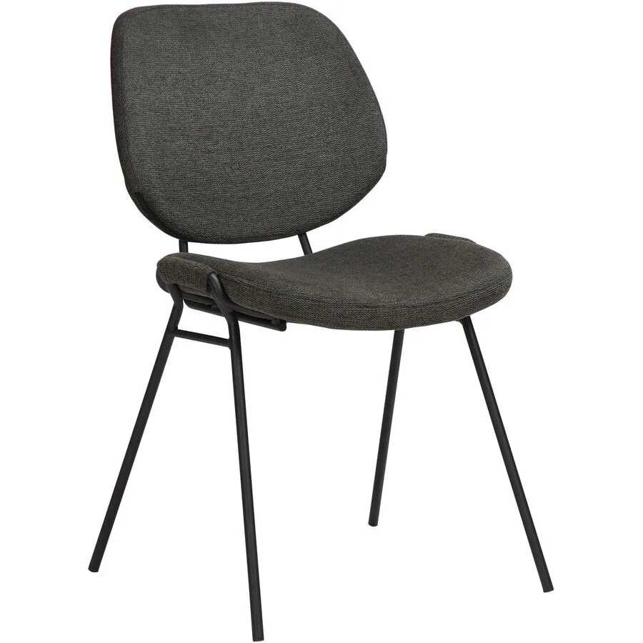 DAN-FORM Stuhl 2er-Set Yeet black Stoff