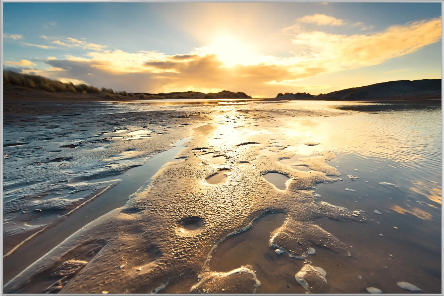 image LAND Bild mit Rahmen Abendstimmung am Meer 2 | Schubiger Möbel