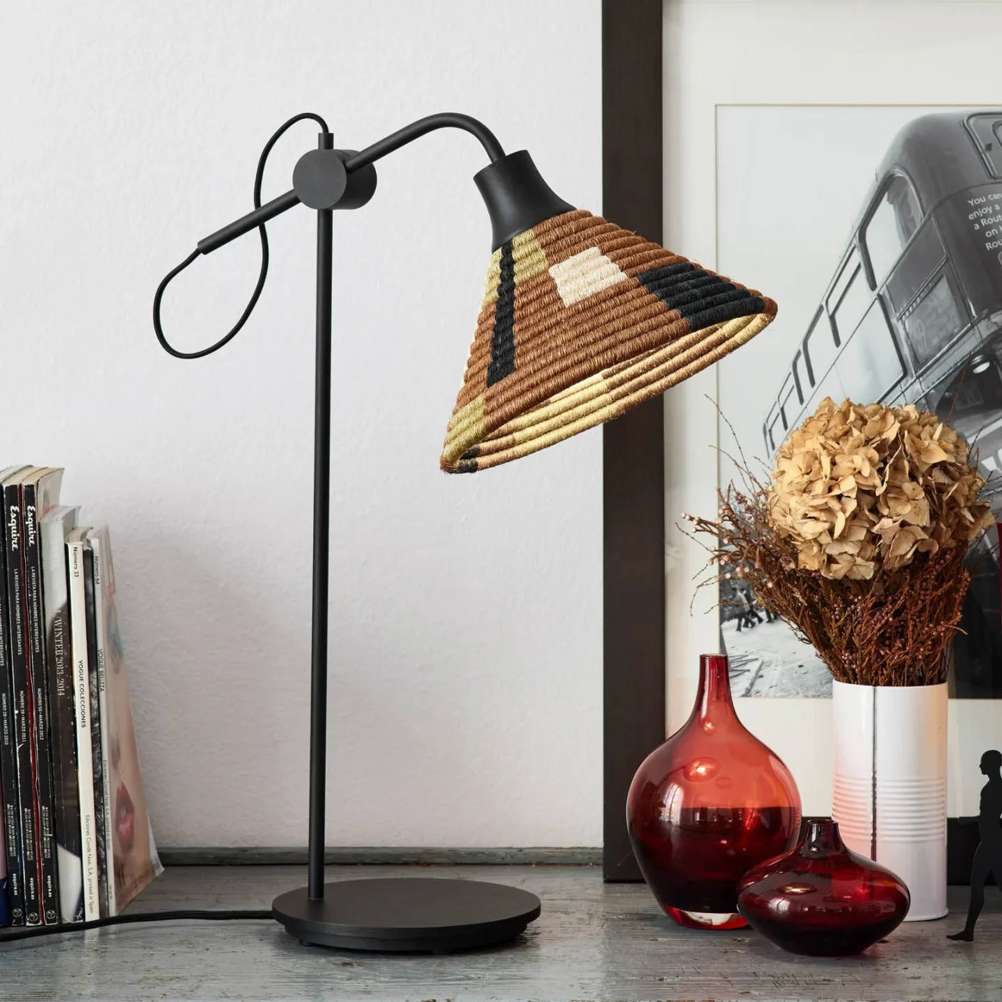 Parrot Tischleuchte Brown - Forestier - Wohnzimmer - Design - Metall - Mit Schirm